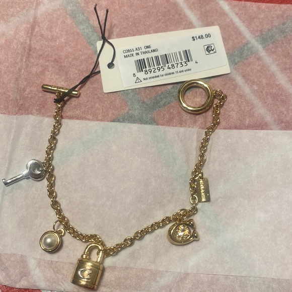 💎 NWT SIGNATURE PADLOCK AND KEY CHARM BRACELET - Picture 4 of 4